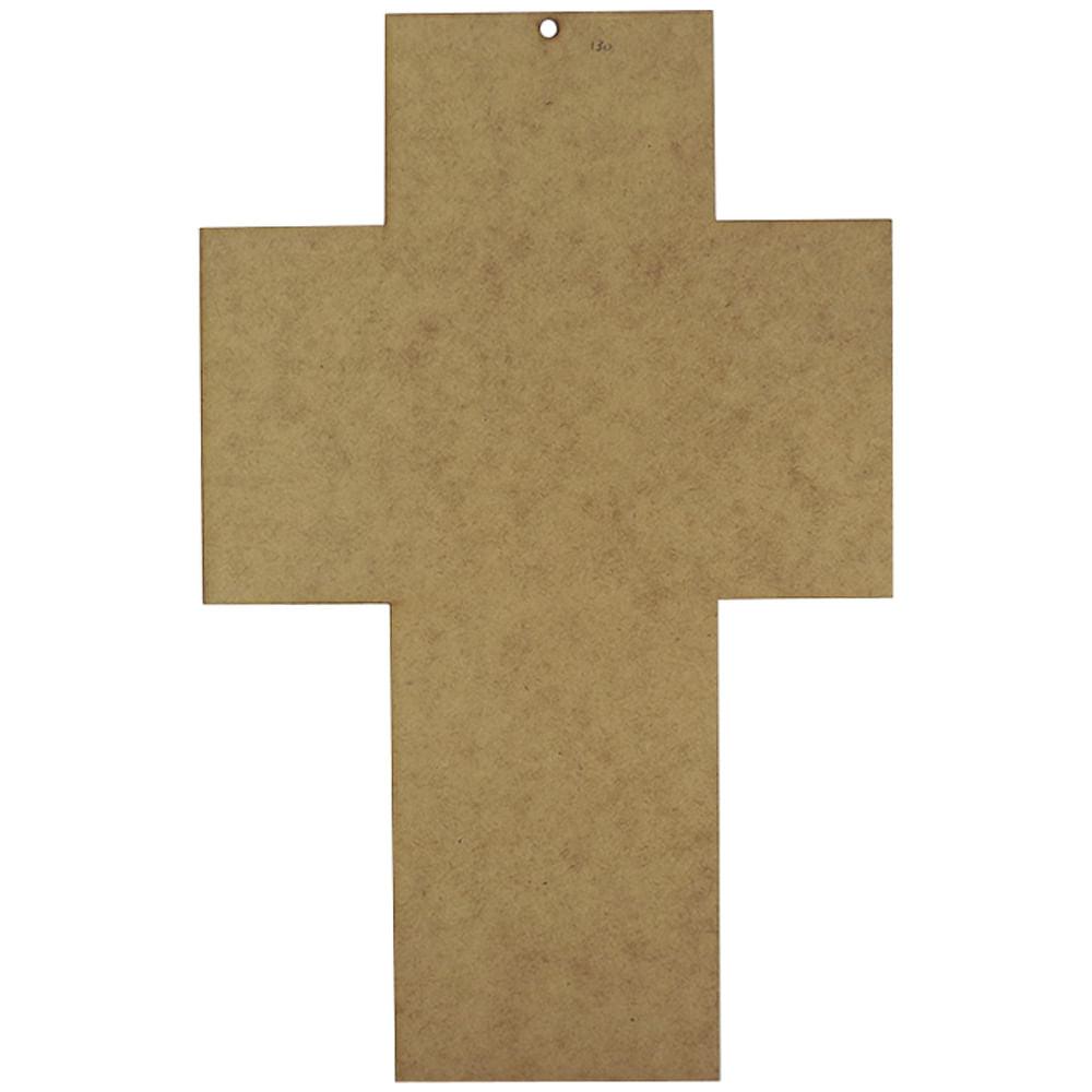 Placa Decorativa Crucifixo Lisa 37x23,8cm em MDF - Palácio da Arte