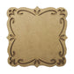 Placa Quadrada Trabalhada Natural para Estampar 15x15cm em MDF com 2 peças - Palácio da Arte