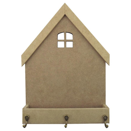 Porta Chaves em MDF 27x20,5cm Casa Floreira 3 Ganchos - Palácio da Arte