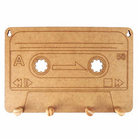 Porta Chaves Fita Cassete 21x14cm em MDF - Palácio da Arte