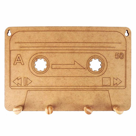 Porta Chaves Fita Cassete 21x14cm em MDF - Palácio da Arte