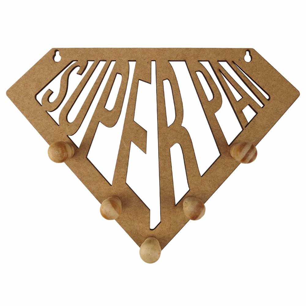 Porta Chaves Super Pai 13x18cm em MDF - Palácio da Arte