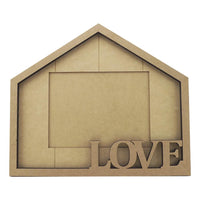 Porta Retrato em MDF Casa Love 30x35cm - Palácio da Arte