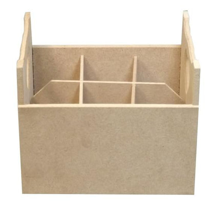 Porta Talheres Coração em MDF 6 Divisões 18x14x10cm - Palácio da Arte