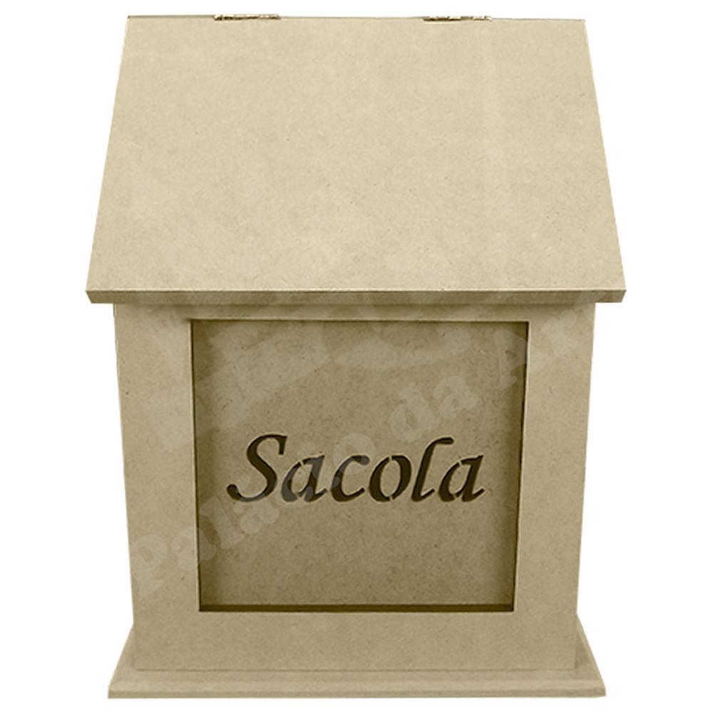 Puxa Sacos Gordo em MDF Escrito Sacola 26,5x20x15,7cm - Palácio da Arte