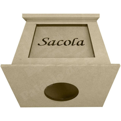 Puxa Sacos Gordo em MDF Escrito Sacola 26,5x20x15,7cm - Palácio da Arte