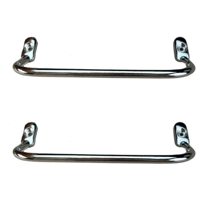 Puxador Alça Inclinadas G em Metal Níquel 9x4cm Kit com 2 peças - Palácio da Arte