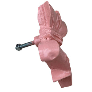 Puxador de Gaveta Laço Rosa Salmão 5x7cm Resina - Palácio da Arte