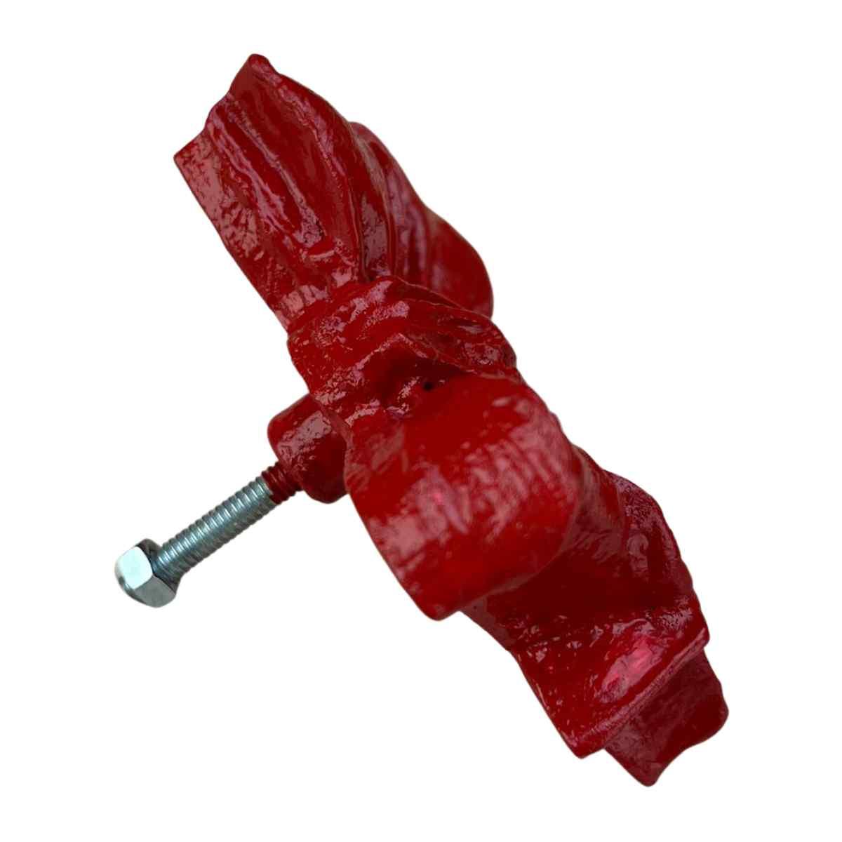 Puxador de Gaveta Laço Vermelho 5x7cm Resina - Palácio da Arte