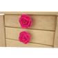 Puxador de Gaveta Rosa 4,5x4,5cm Resina Pink - Palácio da Arte