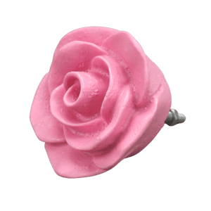 Puxador de Gaveta Rosa 4,5x4,5cm Resina Rosa Bebê - Palácio da Arte