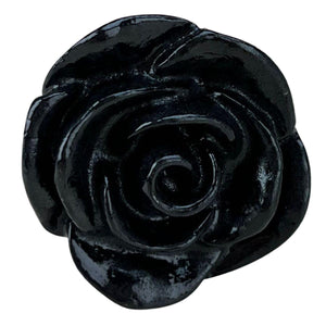 Puxador de Gaveta Rosa Preto 4,5x4,5 Resina - Palácio da Arte