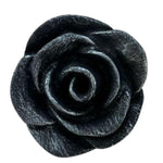 Puxador de Gaveta Rosa Preto e Prata 4,5x4,5cm Resina - Palácio da Arte