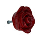 Puxador de Gaveta Rosa Vermelho 4,5x4,5cm Resina - Palácio da Arte