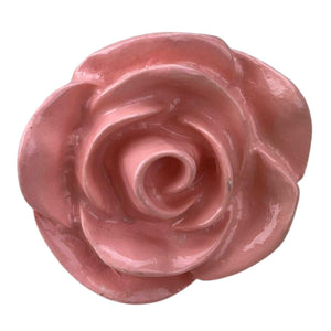 Puxador de Gaveta Rosas Rosa Salmão 4,5x4,5cm Resina - Palácio da Arte