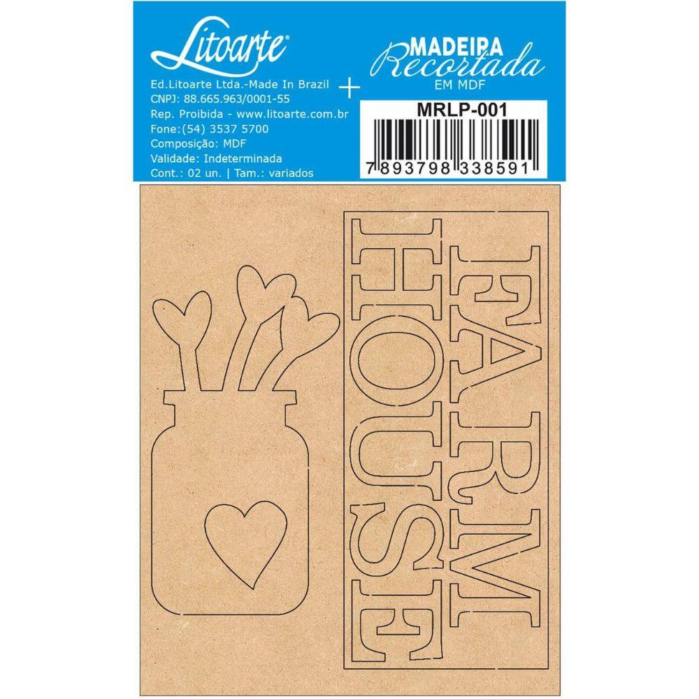 Recorte em Pinus Litoarte MRLP-001 Farm House 7,0x8,5cm - Palácio da Arte