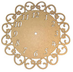 Relógio Margaridas com Números Trabalhado 42x42cm em MDF - Palácio da Arte