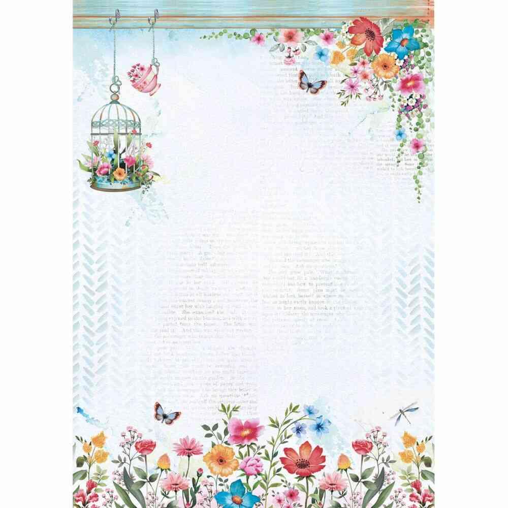 Scrap Bloco de Papel A4 Litoarte SBA4-005 Flores do Campo 21x29,7cm - Palácio da Arte