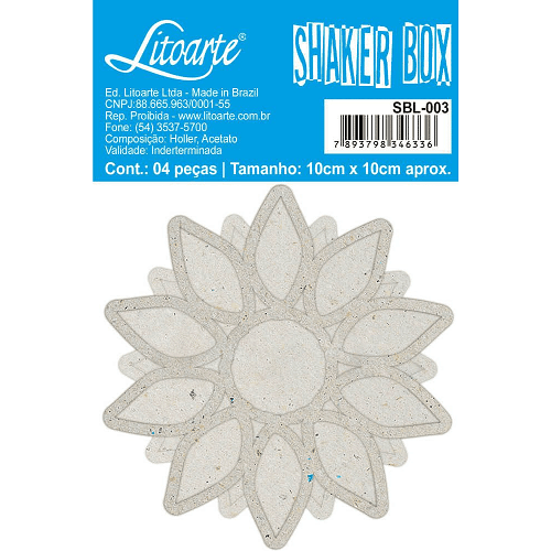 Shaker Box Litoarte SBL-003 Girassol 7,5x10cm - Palácio da Arte