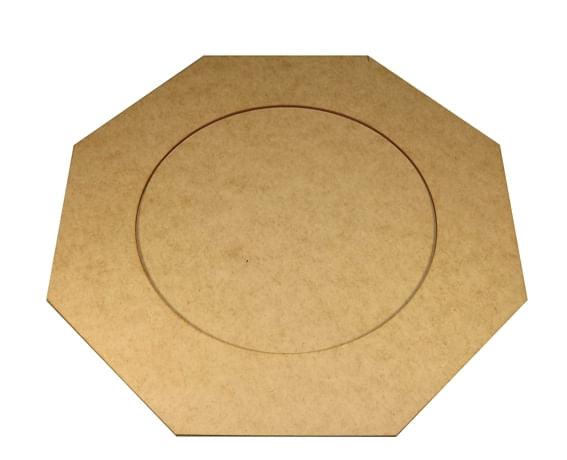 Sousplat Octagonal 34x34cm em MDF - Palácio da Arte