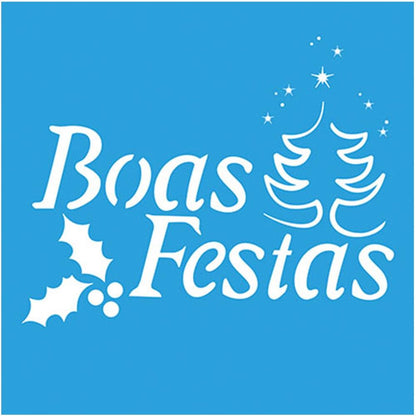 Stencil Litoarte 10x10 STNX-028 Natal Boas Festas - Palácio da Arte