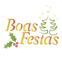 Stencil Litoarte 10x10 STNX-028 Natal Boas Festas - Palácio da Arte