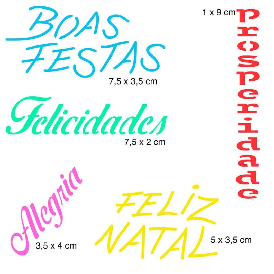 Stencil Litoarte 10x10 STNX-030 Natal Feliz Natal Alegria e Felicidade - Palácio da Arte