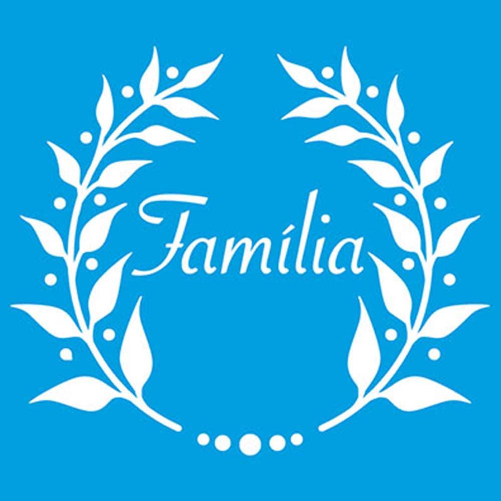 Stencil Litoarte 10x10 STX-250 Coroa de Loro Família - Palácio da Arte