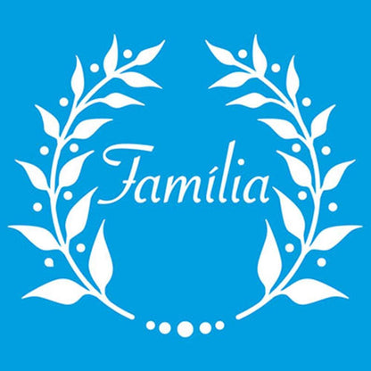 Stencil Litoarte 10x10 STX-250 Coroa de Loro Família - Palácio da Arte