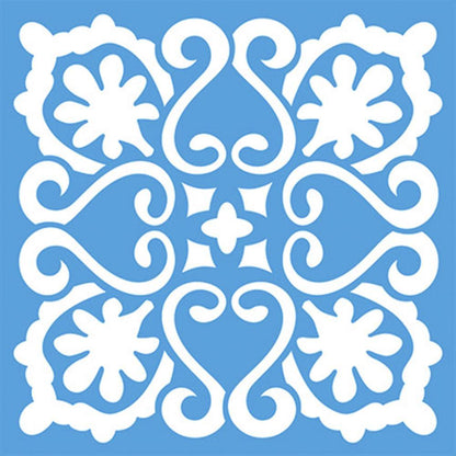 Stencil Litoarte 10x10 STX-315 Azulejo Arabescos - Palácio da Arte