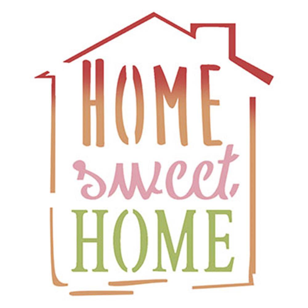 Stencil Litoarte 10x10 STX-339 Selo Home Sweet Home - Palácio da Arte