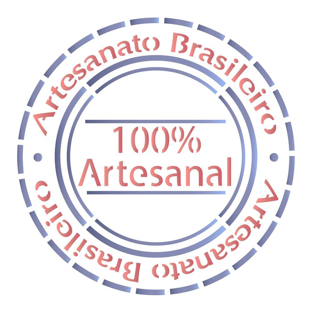 Stencil Litoarte 10x10 STX-369 Selo Artesanato Brasileiro - Palácio da Arte