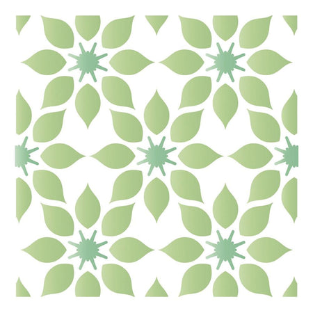 Stencil Litoarte 10x10 STX-371 Azulejo Estampa Flores - Palácio da Arte