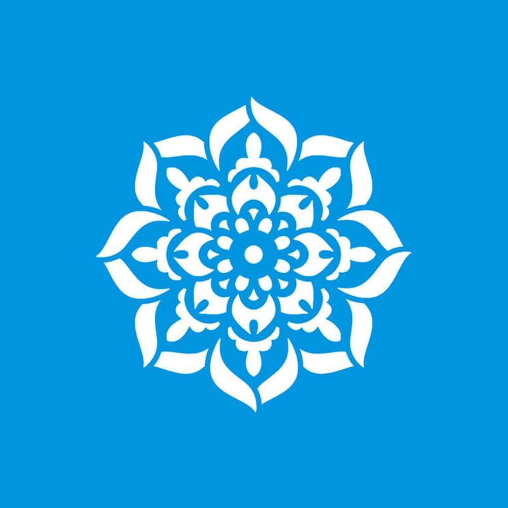 Stencil Litoarte 10x10 STX-384 Mandala - Palácio da Arte