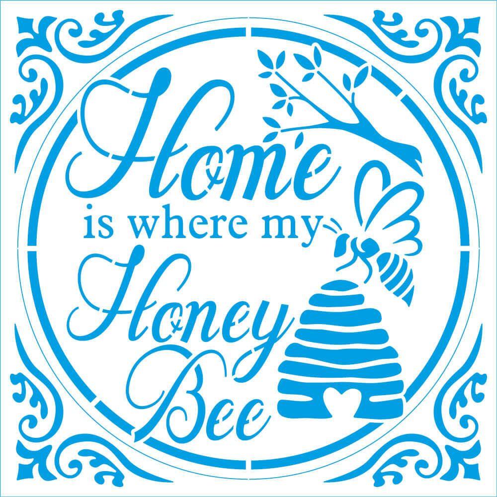 Stencil Litoarte 14x14 STA-165 Doces Momentos Home is Where - Palácio da Arte