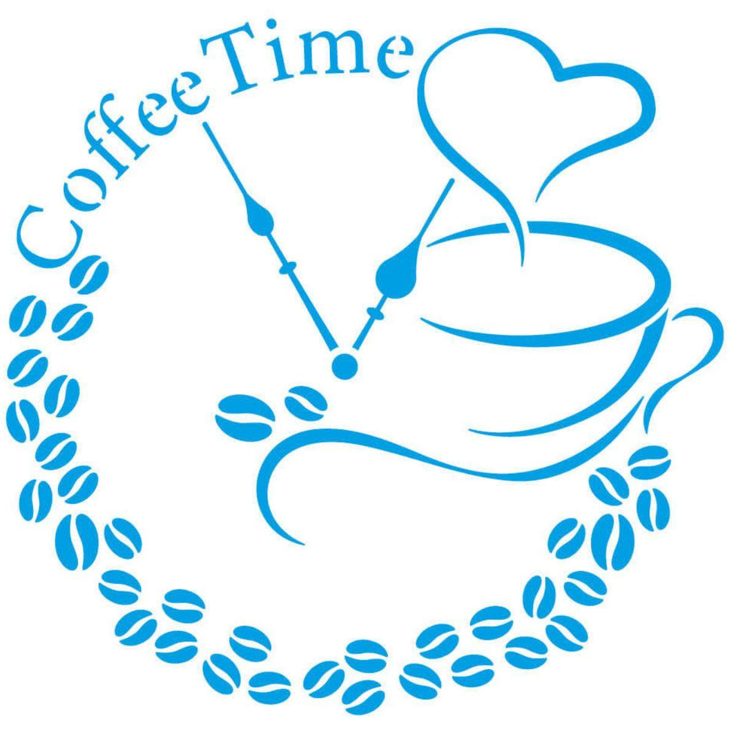 Stencil Litoarte 14x14 STA-177 Coffee Time - Palácio da Arte