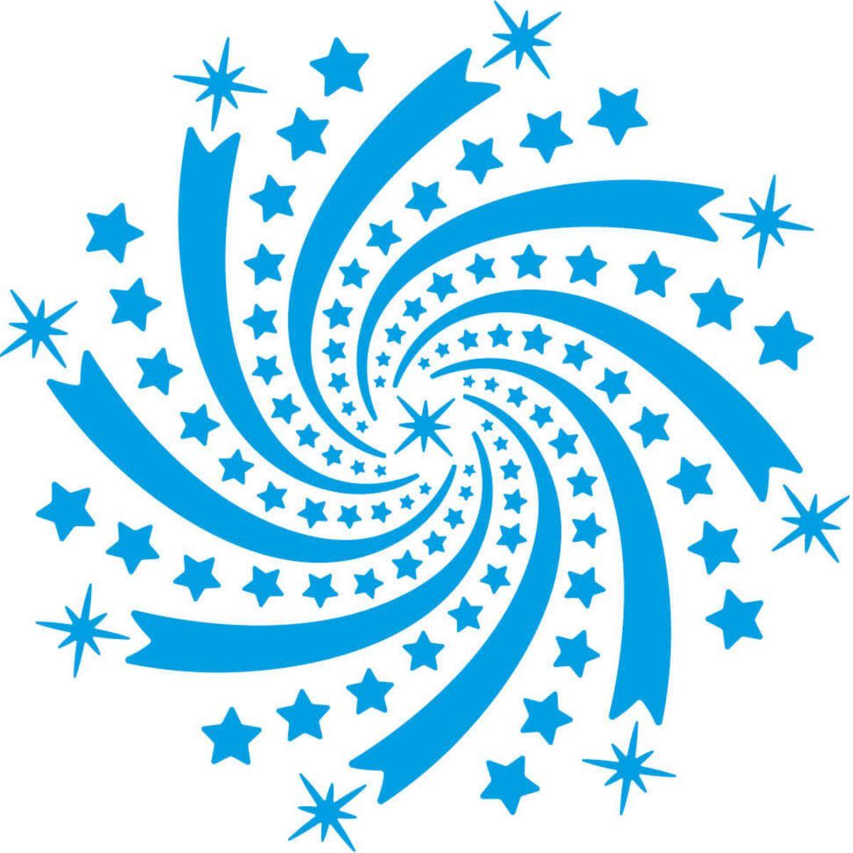 Stencil Litoarte 14x14 STA-179 Textura com Estrelas - Palácio da Arte