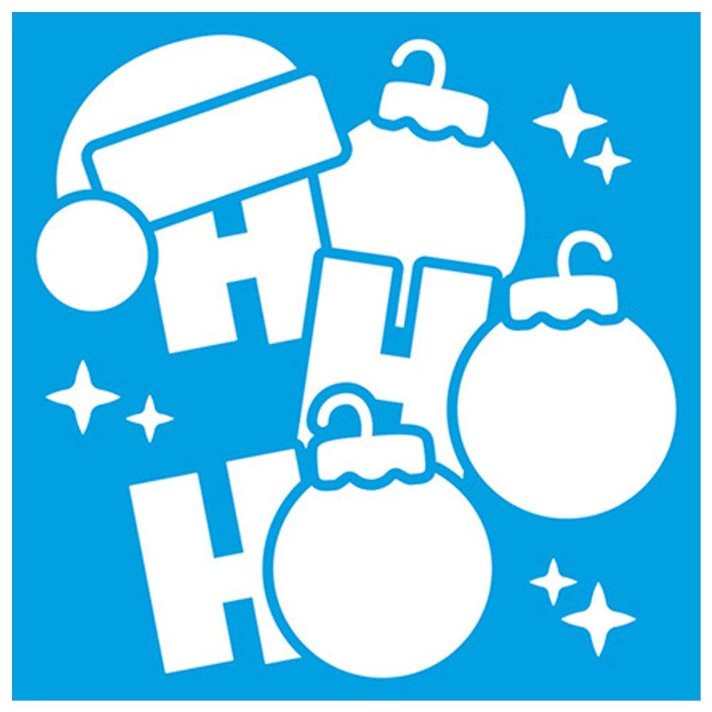 Stencil Litoarte 14x14 STAN-007 Natal Ho Ho Ho com Bolinhas - Palácio da Arte
