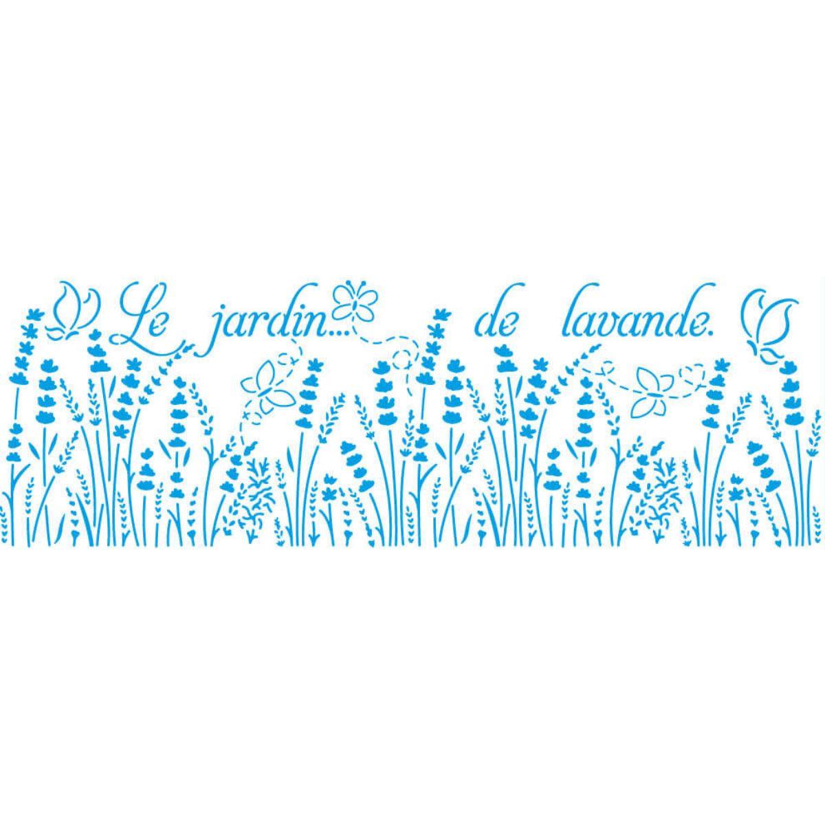 Stencil Litoarte 14x38 STGE-020 Jardim de Lavandas - Palácio da Arte