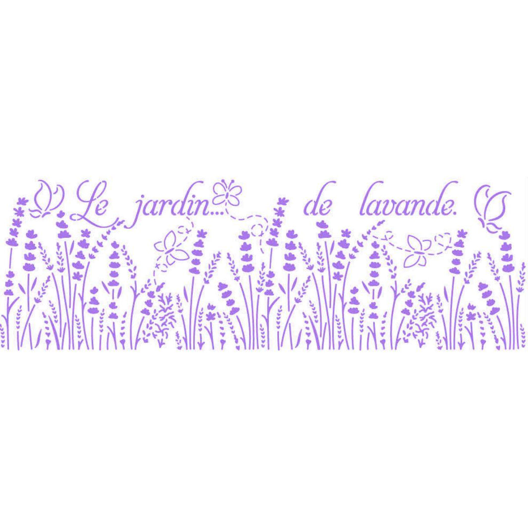 Stencil Litoarte 14x38 STGE-020 Jardim de Lavandas - Palácio da Arte