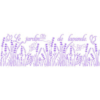 Stencil Litoarte 14x38 STGE-020 Jardim de Lavandas - Palácio da Arte