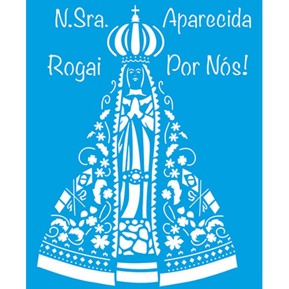 Stencil Litoarte 17x21 STM-544 Nossa Senhora Aparecida - Palácio da Arte