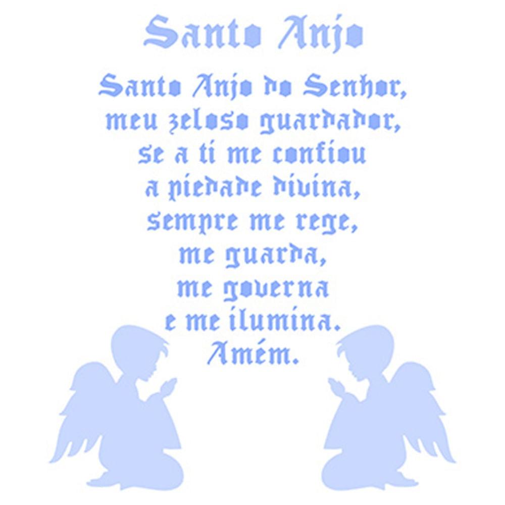 Stencil Litoarte 17x21 STM-659 Santo Anjo e Anjinhos - Palácio da Arte