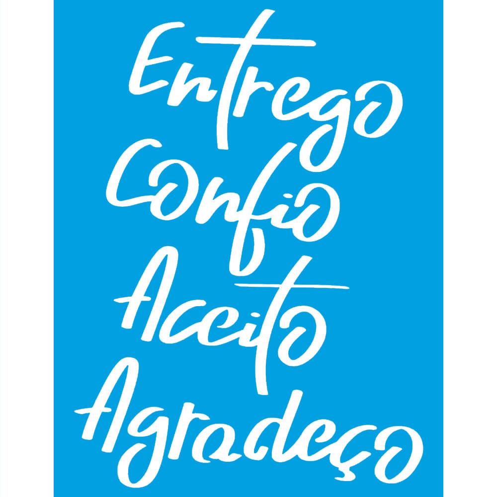 Stencil Litoarte 17x21 STM-696 Entrego Confio - Palácio da Arte