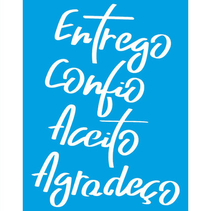 Stencil Litoarte 17x21 STM-696 Entrego Confio - Palácio da Arte