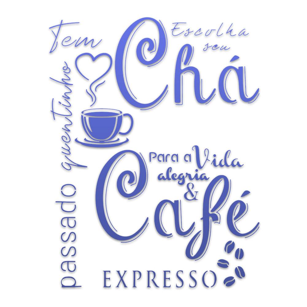 Stencil Litoarte 17x21 STM-711 Café e Chá - Palácio da Arte