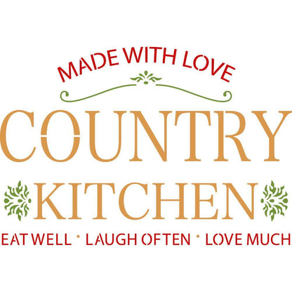 Stencil Litoarte 17x21 STM-731 Cozinha Country Kitchen - Palácio da Arte