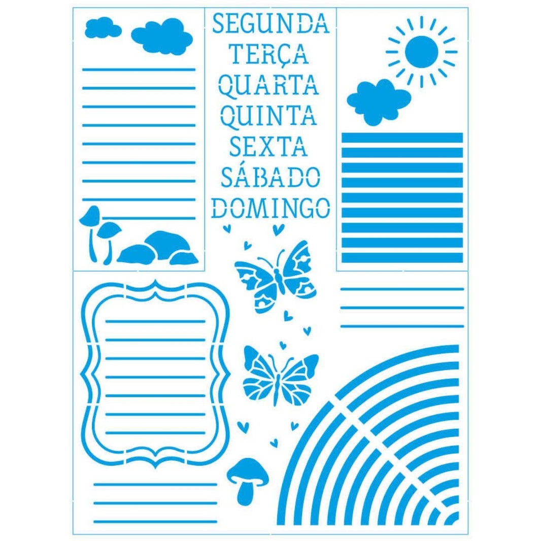 Stencil Litoarte 17x21 STM-750 Planer Good Vibes - Palácio da Arte