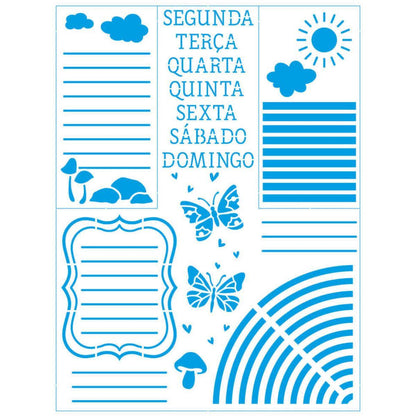 Stencil Litoarte 17x21 STM-750 Planer Good Vibes - Palácio da Arte