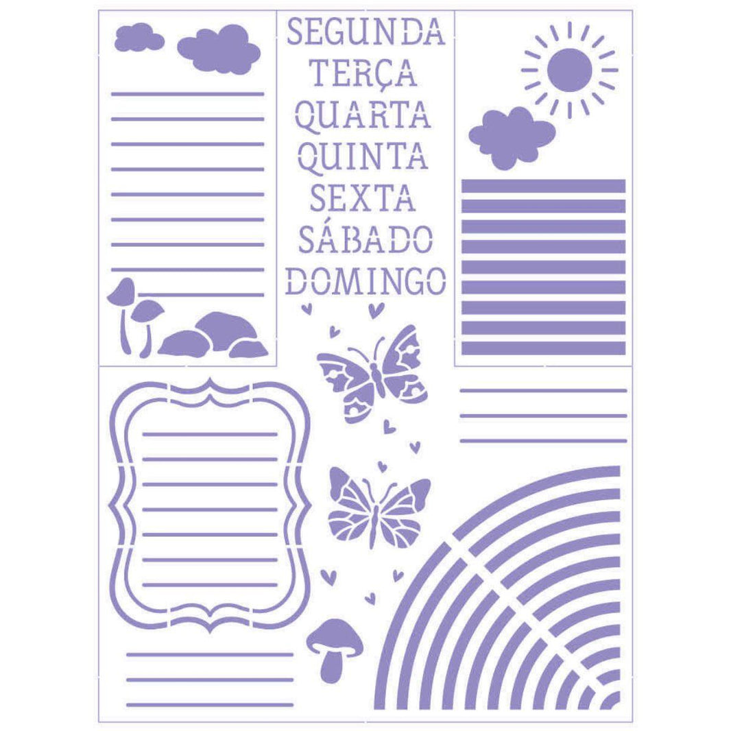Stencil Litoarte 17x21 STM-750 Planer Good Vibes - Palácio da Arte